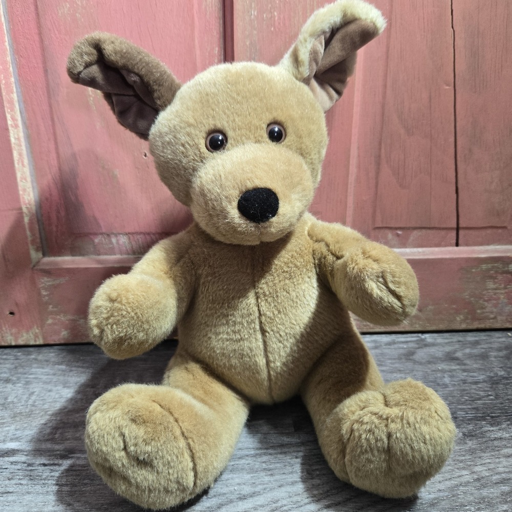 Build A Bear Dog Plush 12" Brown Sugar BAB RETIRED 2 Colored Floppy Ears Stuffed
